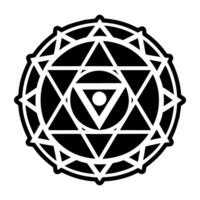 Alchemy star icon in glyph style vector