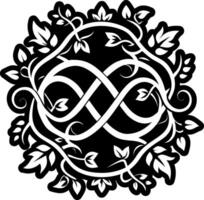 Glyph style icon of eternal vines vector