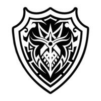A glyph style icon of warrior shield vector