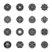Pack of Endless and Eternal Symbols Glyph Icons vector