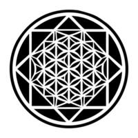 A filled style icon of alchemy symbol vector