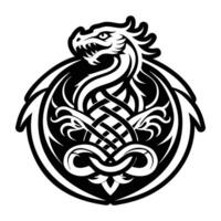 A glyph icon of dargon symbol vector