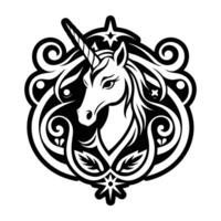 Noble equine icon in glyph style vector
