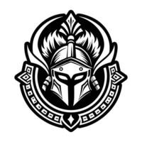 A glyph style icon of knight helmet vector