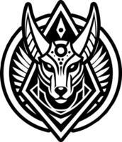 A filled style icon of anubis symbol vector