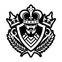 Royal guard icon in glyph style vector