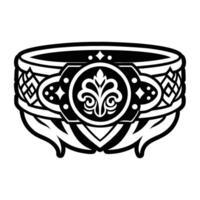 A filled style icon of royal belt vector