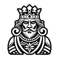 King statue icon in glyph style vector