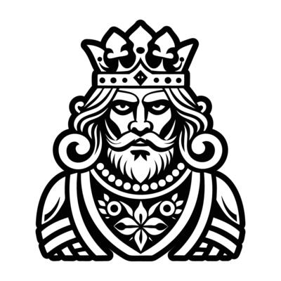 King statue icon in glyph style