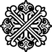 A filled style icon of cross symbol vector