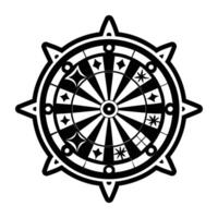 Fortune wheel icon in glyph style vector