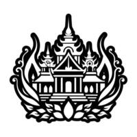 A glyph icon of palace symbol vector
