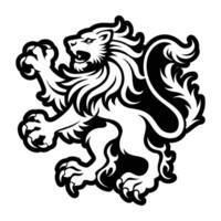 Lion rampant icon in glyph style vector