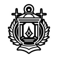 A filled style icon of lantern vector
