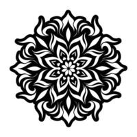 A filled style icon of floral pattern vector