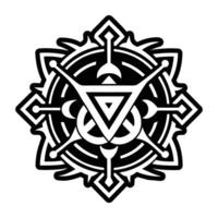 Unity symbol icon in glyph style vector