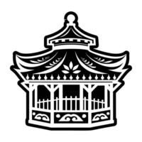 A glyph style icon of royal castle vector