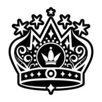 A solid style icon of celestial crown vector