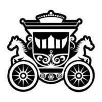 Royal carriage icon in glyph style vector