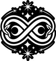 Endlessness symbol icon designed in solid style vector