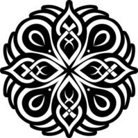 A solid icon of fractal pattern vector