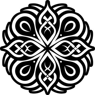 A solid icon of fractal pattern