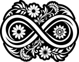 A solid icon of infinity sign vector