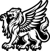 Griffin symbol icon designed in solid style vector
