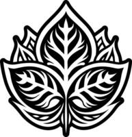 A filled style icon of leaf symbol vector