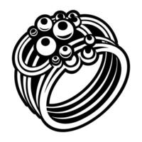 A filled style icon of a bangle vector