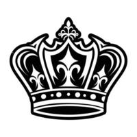 A solid style icon of royal crown vector