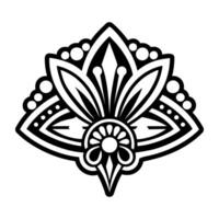 A glyph style icon of a victorian brooch vector