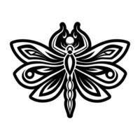 A glyph icon of dragonfly symbol vector