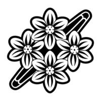 A filled style icon of safety pins vector