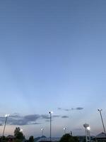 The evening sky was so peaceful and relaxed at the park. photo