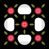 Mozzarella Cheese Geometric Elements Concept vector