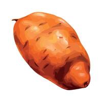 Fresh organic potato, a symbol of healthy eating icon isolated vector