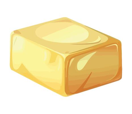 Gourmet meal fresh butter icon isolated