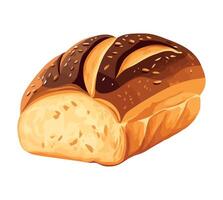 Freshly baked bread meal icon isolated vector