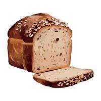 Freshly baked bread, a symbol of refreshment icon isolated vector