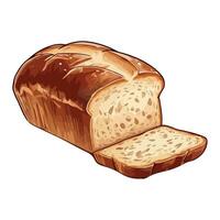 Freshly baked bread isolated icon design vector