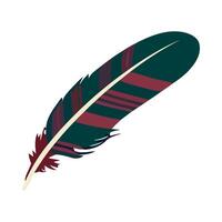 Peacock feather symbolizes freedom icon isolated vector