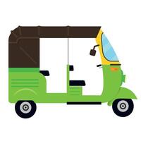 rickshaw green design vector