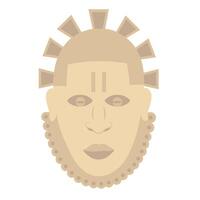 nigerian mask of white color vector