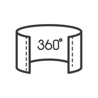 virtual reality 360 view icon isolated vector