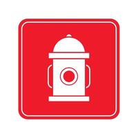 emergency signal of hydrant icon vector