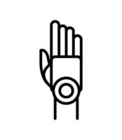ai technology robot hand icon vector