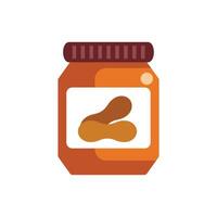 Peanut butter jar showing two peanuts on label vector