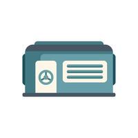 Vintage radio receiver broadcasting audio waves icon vector