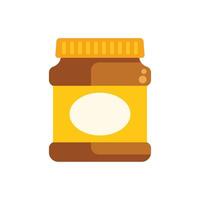 Peanut butter jar with blank label for branding vector